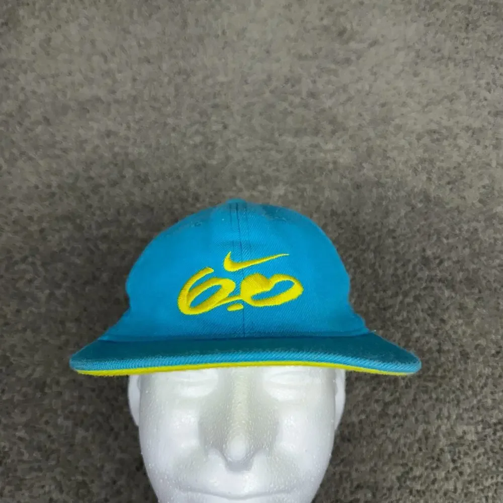 Nike 6.0 Hat Boys 8-20 Blue Yellow Swoosh Fitted Baseball Cap Casual Youth